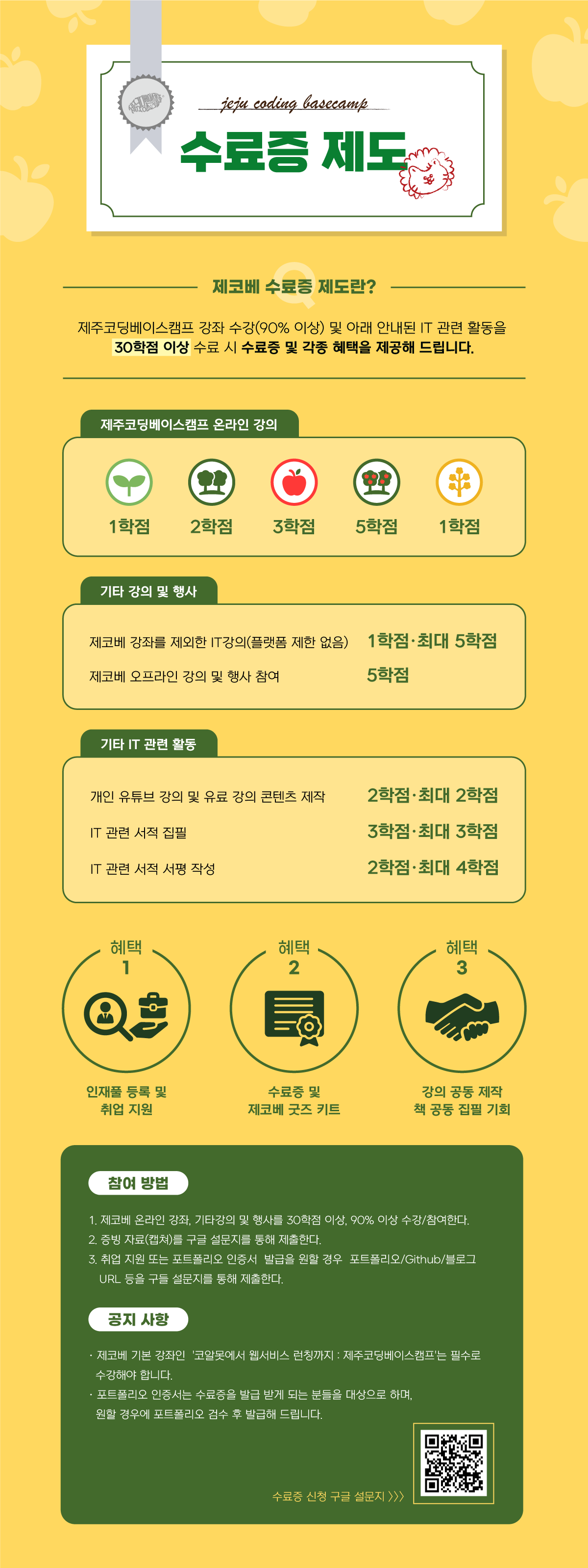 수료증 제도 안내문